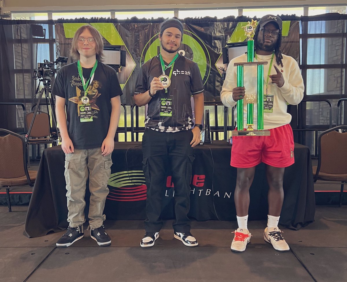 F2 CON (@f2congaming) on Twitter photo Here it is…your Tekken 8 champs at <a href="/F2CONgaming/">F2 CON</a> !
1st: TUE Hendo (right)
2nd: Ghost NOMAR (center)
3rd: Fusion (left)
#f2con Here it is…your Tekken 8 champs at <a href="/F2CONgaming/">F2 CON</a> !
1st: TUE Hendo (right)
2nd: Ghost NOMAR (center)
3rd: Fusion (left)
#f2con