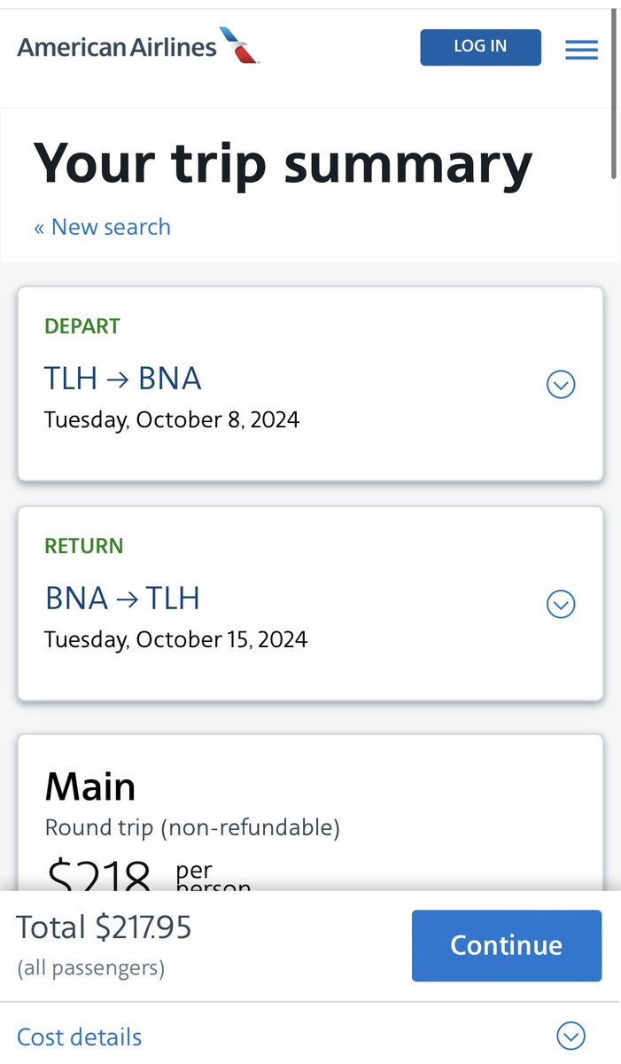 FareSkies's tweet photo. Okay, let’s talk about some domestic flight deals…

TLH to STL or BWI RT with scattered dates from late Sept-mid Dec as low as $245. To BNA as low as $218!!! American, main cabin.

Lowest pricing is usually a Mon/Tues/Wed departure with a 1 or 2 night stay or a min of 1 wk. https://t.co/rwQG7JJUVK