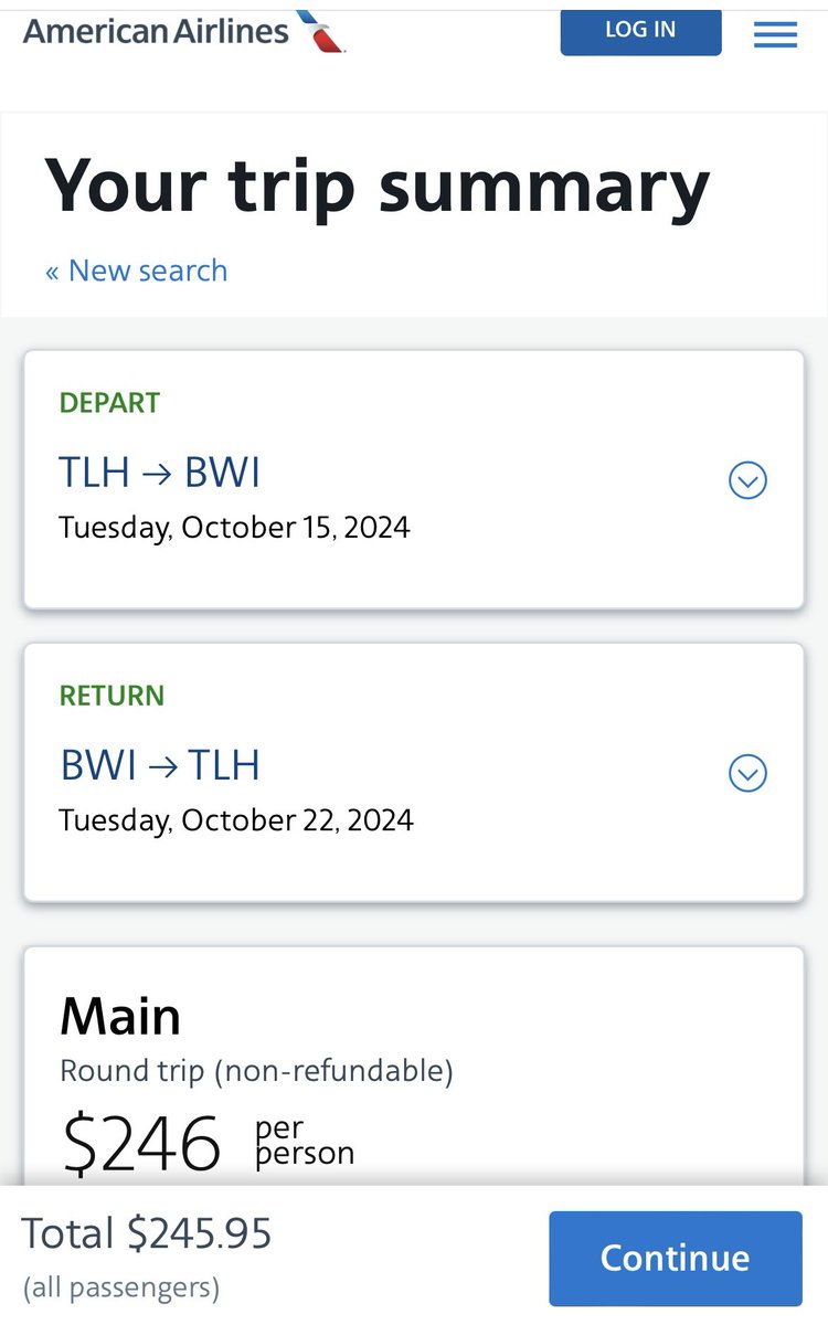 FareSkies's tweet photo. Okay, let’s talk about some domestic flight deals…

TLH to STL or BWI RT with scattered dates from late Sept-mid Dec as low as $245. To BNA as low as $218!!! American, main cabin.

Lowest pricing is usually a Mon/Tues/Wed departure with a 1 or 2 night stay or a min of 1 wk. https://t.co/rwQG7JJUVK