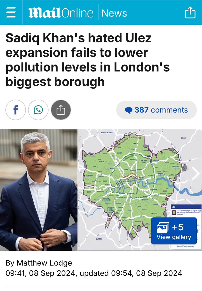 LeilaniDowding's tweet image. Little man @SadiqKhan ULEZ expansion was never about stopping pollution. It was a money grab… just like the 20th zones.  #netzeroscam