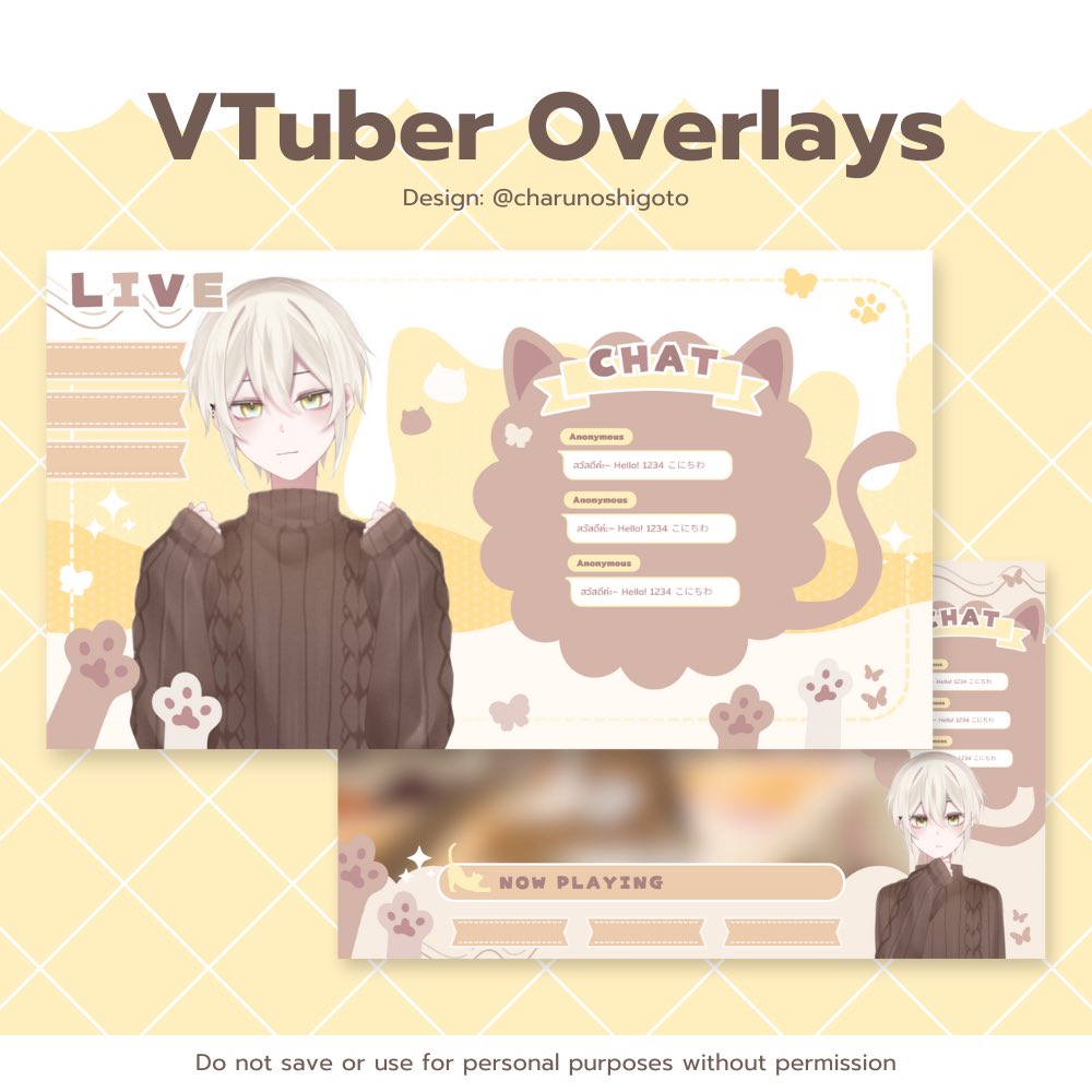 ♡ VTuber Overlays Design ♡
Client: @.Charururi 

〜〜〜〜〜〜〜〜〜〜〜〜

สารภาพว่าไม่ถูกกับกราฟิกสีเหลืองครับ ทำยาก 🤌🏻

#VTuberTH #VTuberOverlays #VtuberAsset