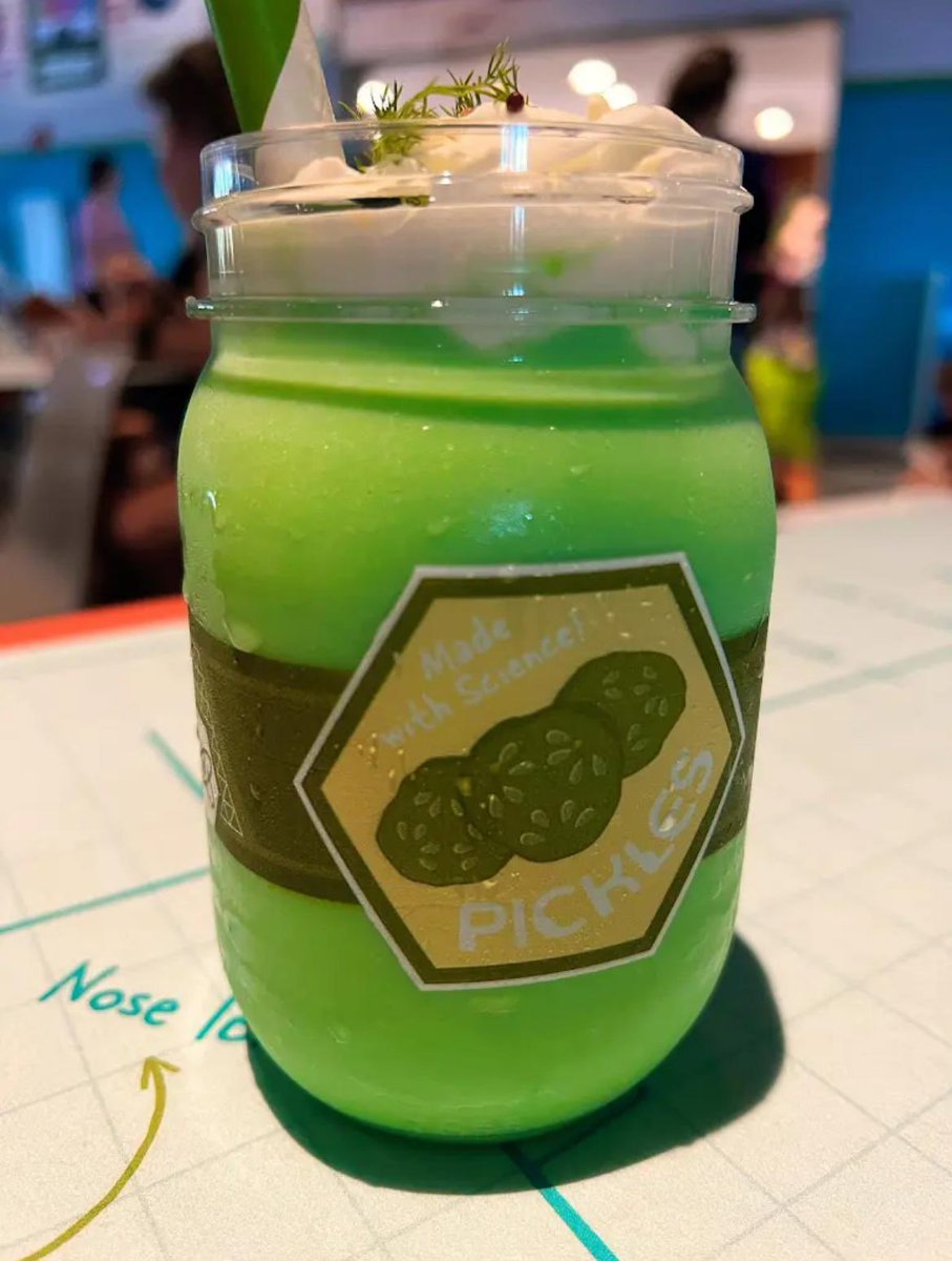 MagicMakers365's tweet image. Looks like Jess liked the PB&amp;amp;J wings
Now for the Pickle Shake..
#EpcotFoodAndWine #DisneyLive
#EPCOT #Foodie #DisneyFood #PickleShake #NomNom