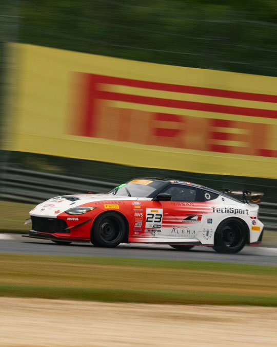 NissanUSA's tweet photo. Unleashing speed and chasing glory. 🏆 another podium finish to dominate the weekend. 🥇#Nissan #GT4America #BarberMotorsportsPark @JohanCSchwartz https://t.co/jEcqVZ8Q6m