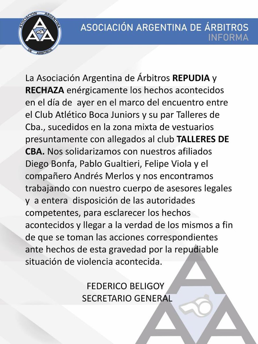 🔵 COMUNICADO OFICIAL