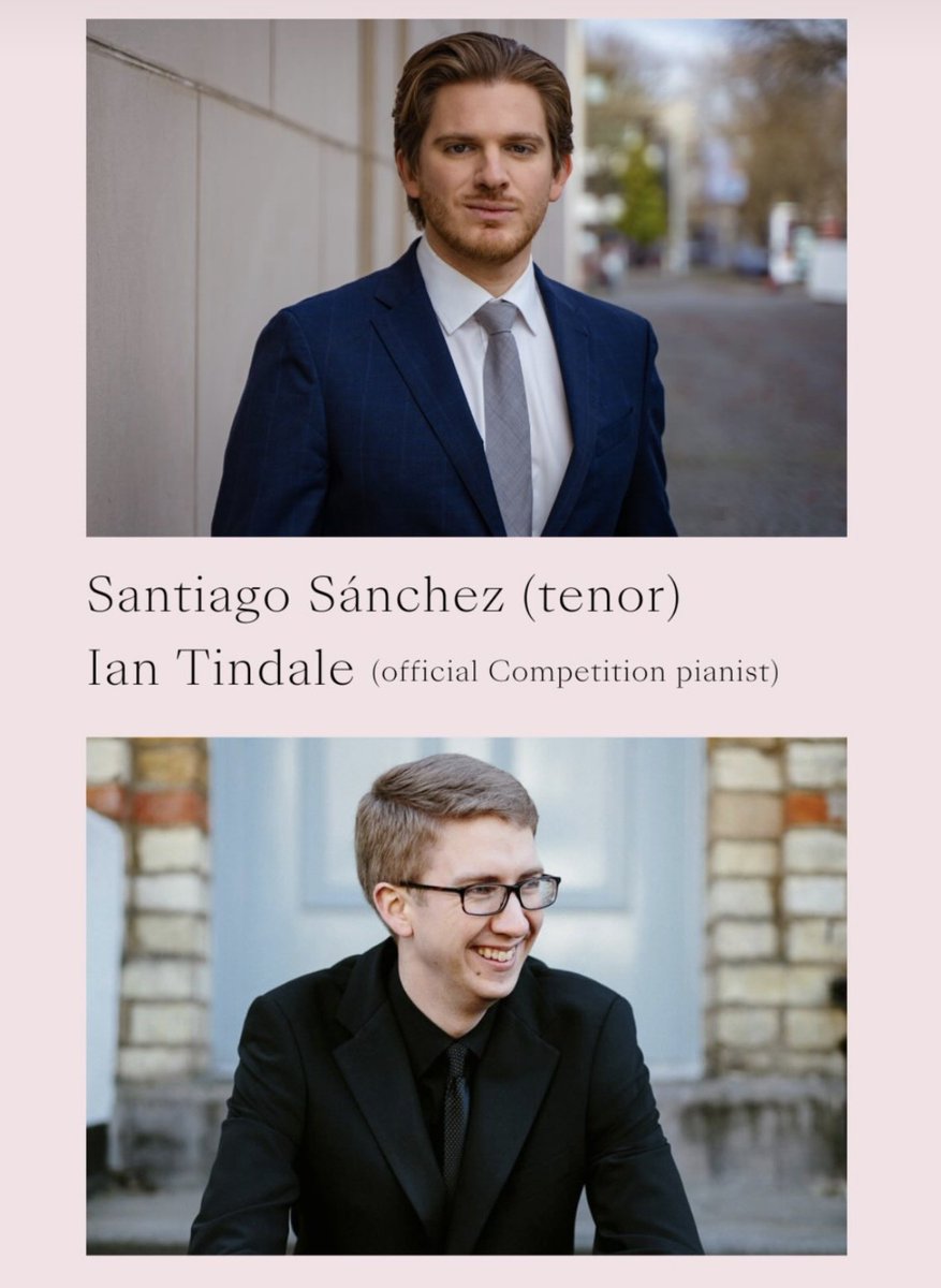 Santiago Sánchez (@tenorsanchez) on Twitter photo We're soooo happy to have been selected for the semifinals of the <a href="/wigmore_hall/">Wigmore Hall</a> singing competition ❤️
Tomorrow at 17:00 UK time, at 18:00 CET we'll be performing pieces of Finzi, Fauré, Schubert and Brahms🍀 We're soooo happy to have been selected for the semifinals of the <a href="/wigmore_hall/">Wigmore Hall</a> singing competition ❤️
Tomorrow at 17:00 UK time, at 18:00 CET we'll be performing pieces of Finzi, Fauré, Schubert and Brahms🍀