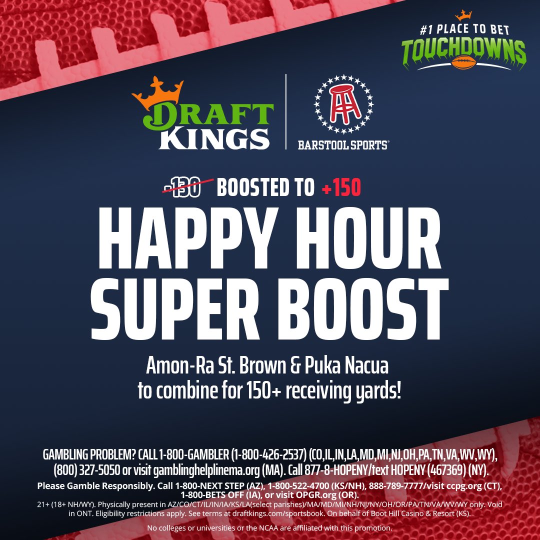 stoolgambling's tweet image. HAPPY HOUR SUPER BOOST 

Only on @DKSportsbook