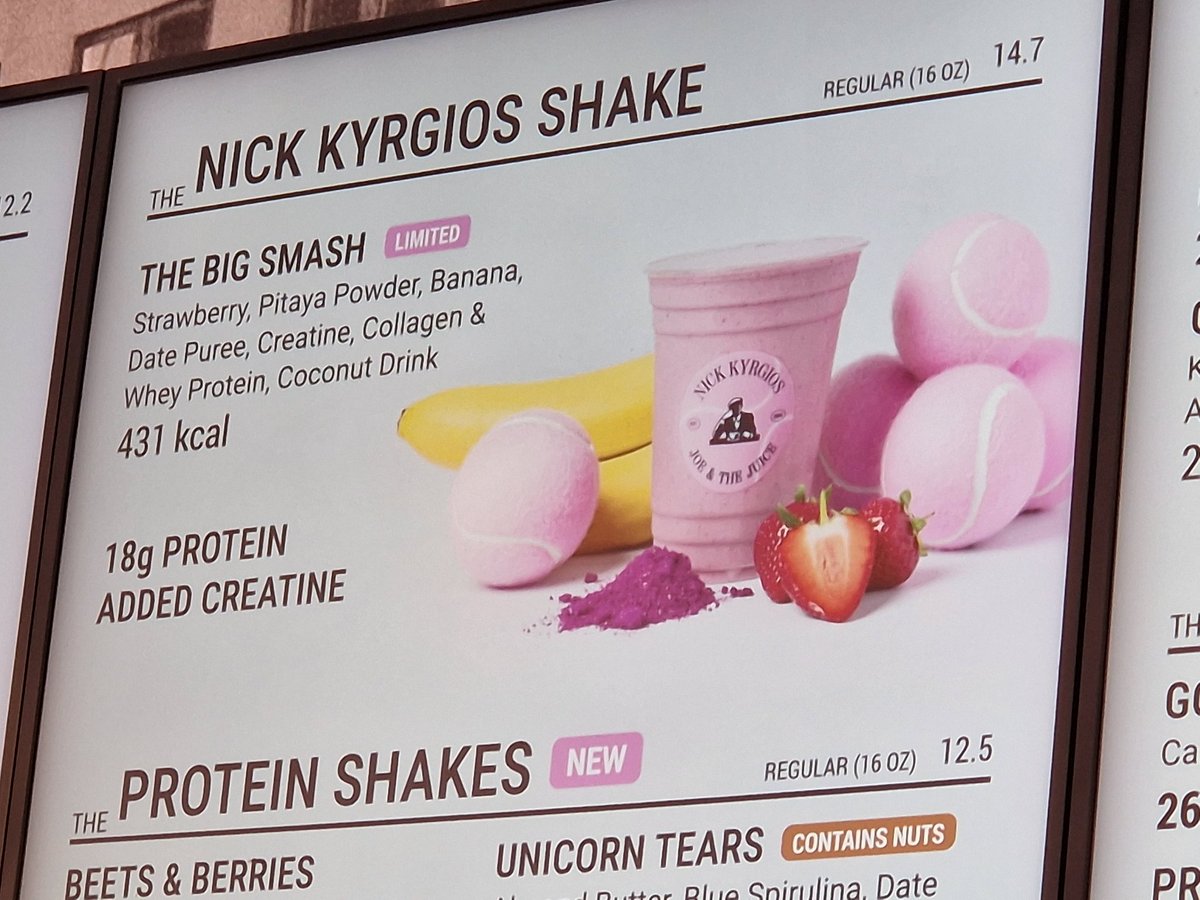 Caro <a href="/NickKyrgios/">Nicholas Kyrgios</a> adesso puoi continuare tranquillamente a dedicarti ai frullati alla fragola. Noi e <a href="/janniksin/">Jannik Sinner</a> ci godiamo gli <a href="/usopen/">US Open Tennis</a>... enjoy 

#ear Nick, now you can safely continue preparing strawberry milk shakes. We enjoy Sinner's Us Open. 

Pic made in Miami 3 days ago