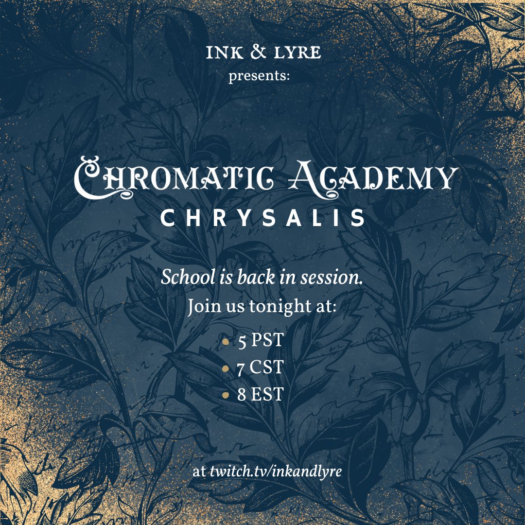 Welcome back, dear students and staff of L'Académie de la Dame Sous-Marine!

We invite you to join us in cheering on the Unsinkables as they represent us at the Cap the Bat National Championship this evening 🧹🦇

twitch.tv/inkandlyre
