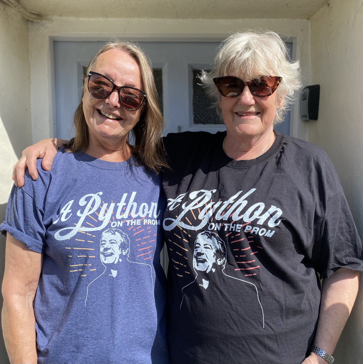 PythonJones's tweet image. Modelled here by Al and Su are our beautiful campaign t-shirts, kindly designed for us by @viewcreative. They are currently only on sale at Theatr Colwyn, in Colwyn Bay. Bear with us as we are getting online sales set up and will link them here when they go live.