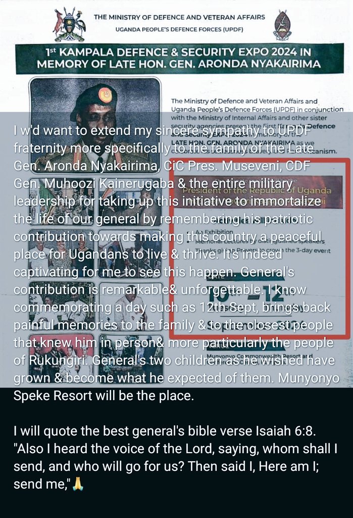 A leader, a husband, a parent, a patriot, a God loving person, a Ugandan..an African. Keep resting general. ⭐