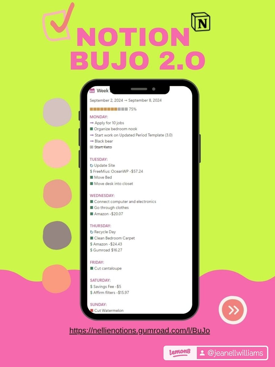 NellieNotion's tweet photo. Get it here https://t.co/Yrdzr5UiNB
#Notion 
#Notiontemplates
#bulletjournal https://t.co/CC8MrOAY5m