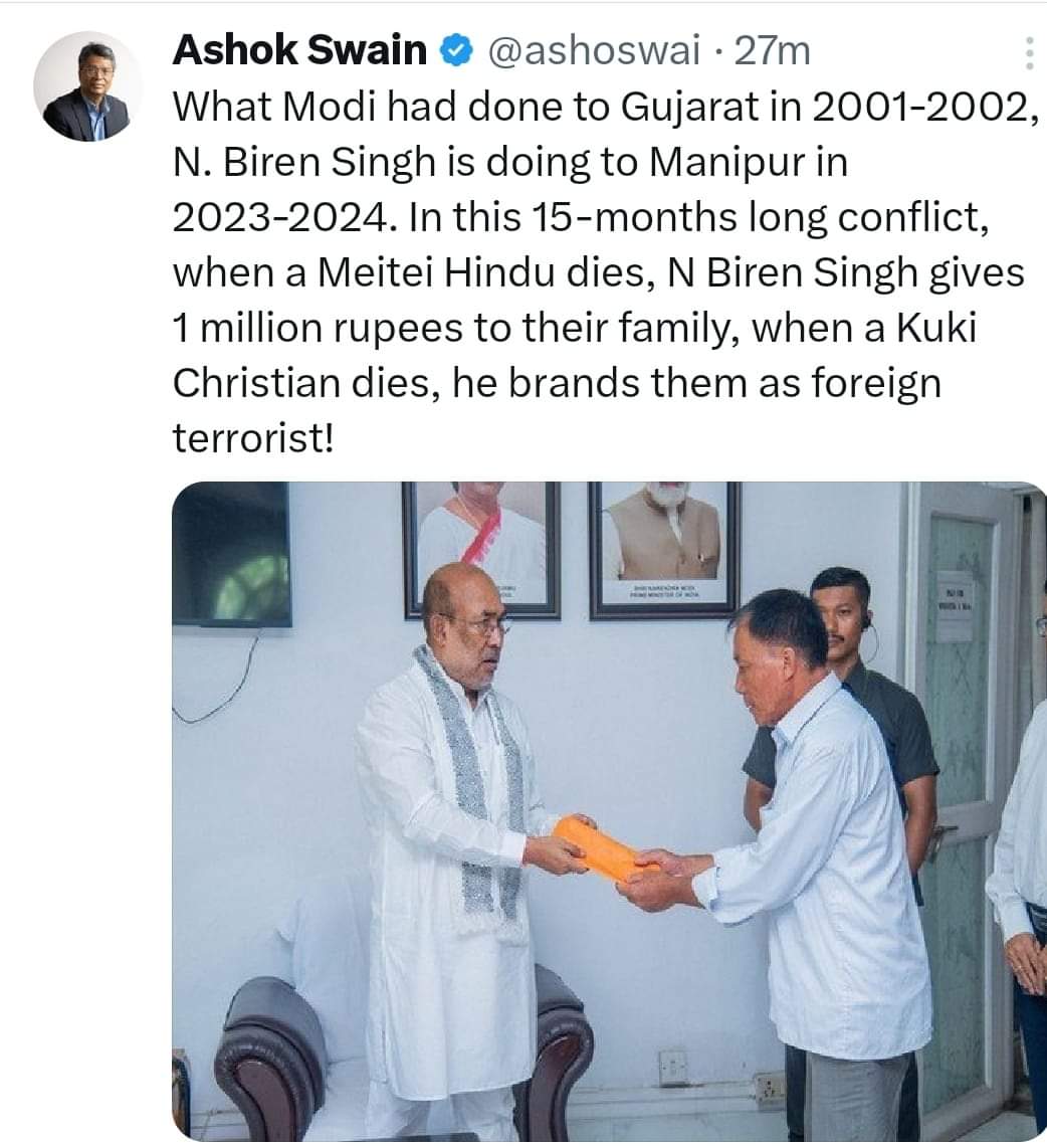 Beck_Eimi's tweet photo. When meitei dies N biren Singh gives 1 million rupees to their family,
When kuki Christian dies, he brands them as foreign terrorists!

#MeiteisAreLiars #MeiteiWarCrimes #MeiteiLiesXposed #MeiteiLiesXposed 

#SaveKuki_ZoTribals 🙏🙏🙏🙏. https://t.co/36eAA3gQi6