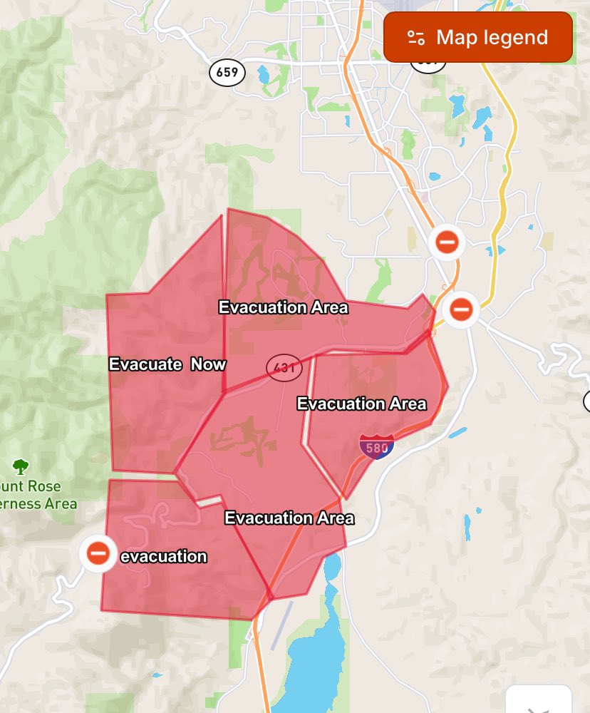 washoecounty's tweet photo. Evacuations have been reinstituted for ArrowCreek as the wind is rekindling the #DavisFire. Check https://t.co/ySQ1EgCCdj for details. https://t.co/mRD9NuKSt5