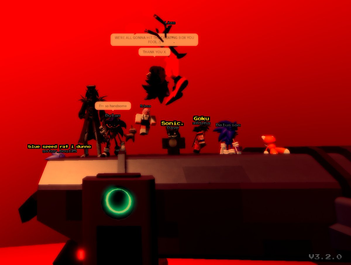 DylanZeMuffin's tweet photo. Played in a Sonic.exe Spirit Summoning lobby with like half the dev team so here's some photos (1/2) https://t.co/QQMNp865Fd
