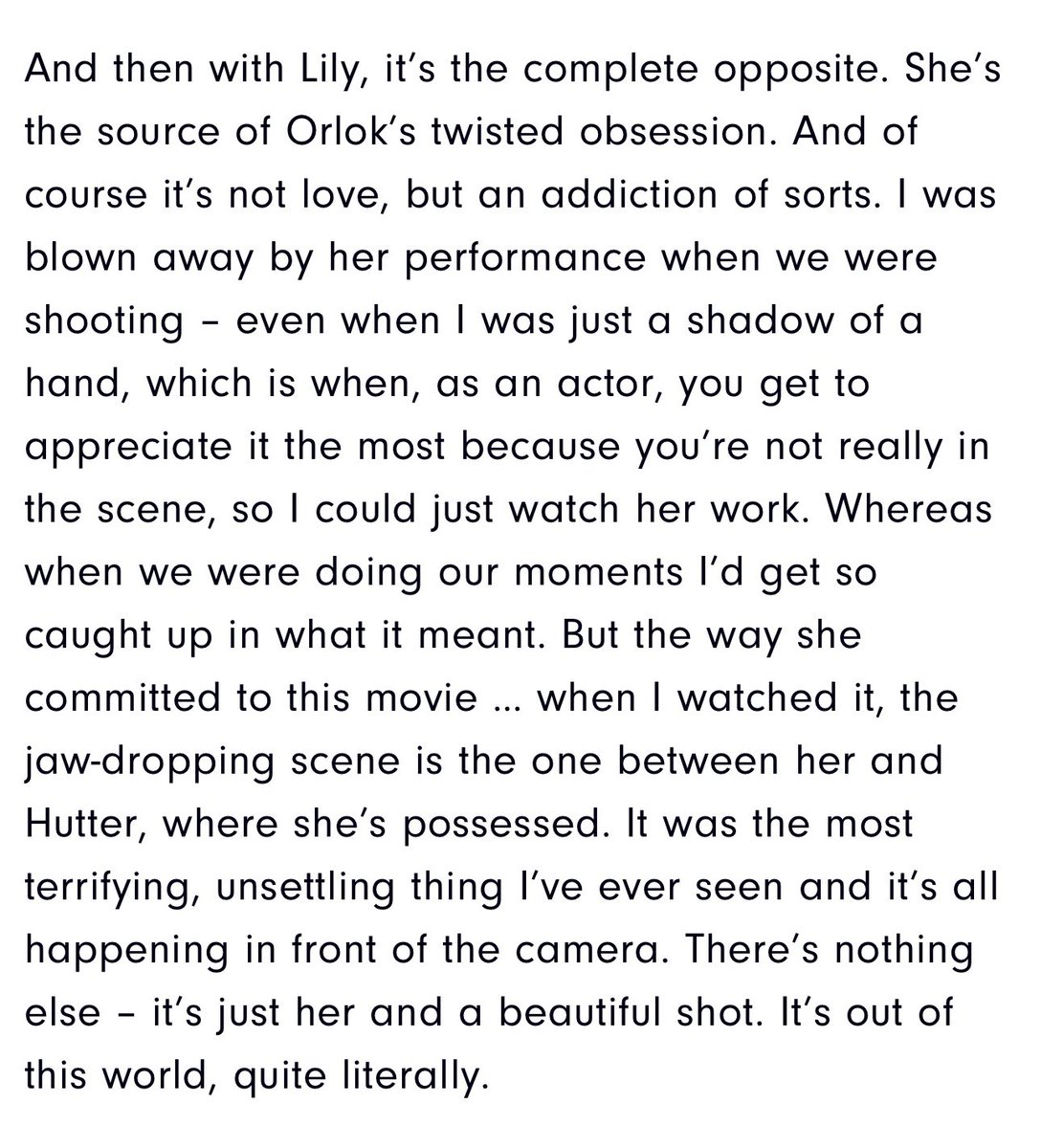 Bill Skarsgård - Lily's costar in 'Nosferatu' - talking about her acting in a recent interview alongside Robert Eggers 🎬

More at : anothermag.com/design-living/…