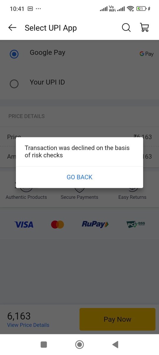 Gokzz05's tweet photo. @FlipkartCu7368 TRYING TO MAKE PAYMENT ON PAYLATER BUT UNABLE TO MAKE HAVE BEEN TRYING FOR PAST 1 WEEK AND THE ISSUE IS SAME

ORDER ID - OD331403522778548100
MOBILE NO - 9884129983
EMAIL ID - GOKULAKANNANSELVARAJ93@gmail.COM

KINDLY HELP IN CLOSING THIS ACTIVE LOAN. THANKS https://t.co/Vhqt5N4j0p