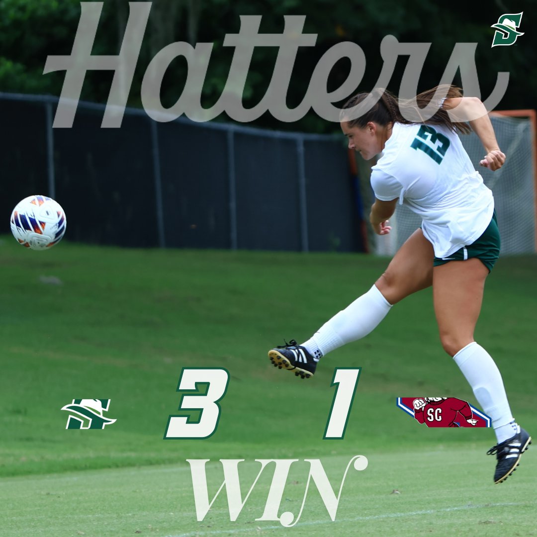 Stetson gets the win with goals from Stella Comana, Lea Alexander, and Georgia Place!

#GoHatters | <a href="/StetsonHatters/">Stetson Hatters</a>
