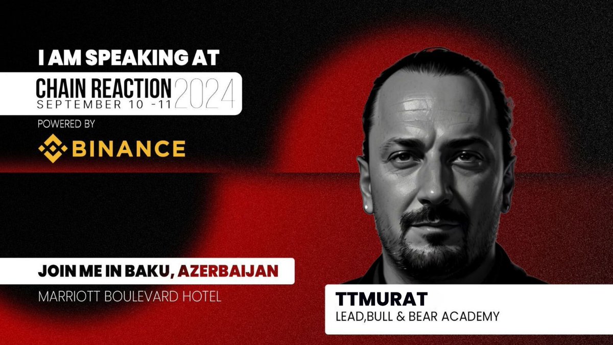 10-11 Eylül Azerbaycan Bakü'de düzenlenecek olan #chainreaction2024 etkinliğinde ben de konuşmacı olarak yer alacağım. 

Kardeş ülkede olacak olan bu değerli etkinlikte yer almaktan büyük mutluluk duyacağım 🇹🇷🇦🇿. 

Bakıda görüşənədək🫶👋