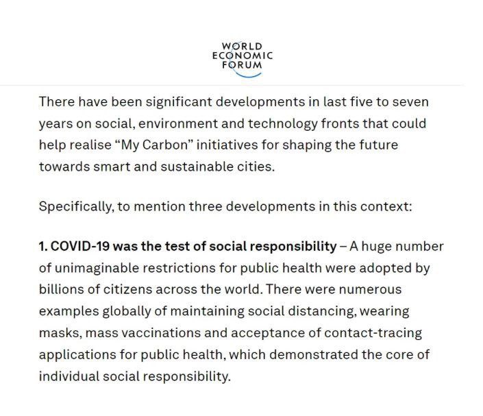 BREAKING: The World Economic Forum has admitted that the COVID-19 pandemic served as a test of the public’s willingness to comply with their 'New World Order'.