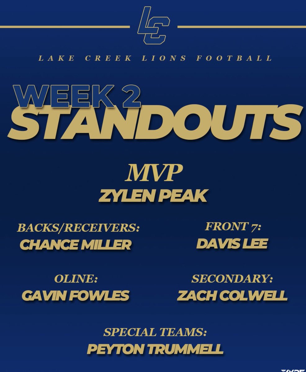 Lake Creek Lions Football (@lakecreekfball) on Twitter photo 