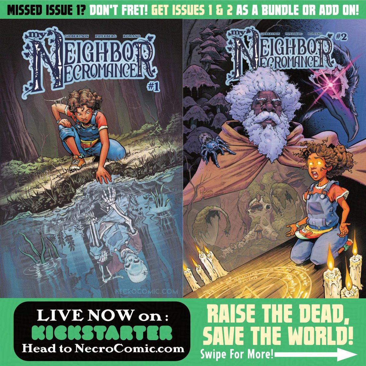 DillGilbertson's tweet image. We have all sorts of grave goods available for MY NEIGHBOR NECROMANCER #2 on #Kickstarter 

Help support our book and get some goods at the 🔗 in the replies 👇