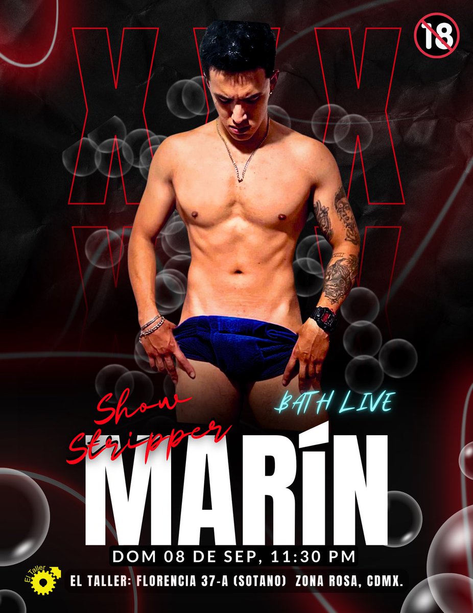 SoloEllosMX's tweet photo. Domingo 08 De Sep🔥
Show Bath Live 🫧🛀🏻🧼, By “Marín” totalmente en vivo para ti🔥💦
Show 11:30 pm 🛀🏻
Entre otros atractivos visuales 😈
Domingos Acceso sólo hombres, Cover $50.
A partir de las 18 Hrs. 🔞
#Show3X #Soloparaellos #Domingo #Stripper #Bathlive #Gogos #Boys https://t.co/oxYT2RJURP