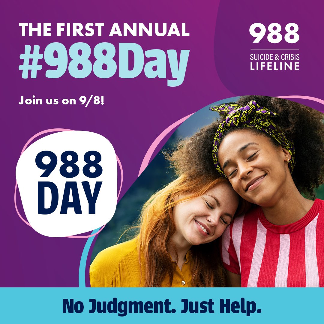 #988Day is a national initiative dedicated to raising awareness about the 988 Suicide &amp; Crisis Lifeline and emphasizing the importance of #mentalhealth and suicide prevention.