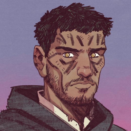 Os presento a Bisad, el primer personaje de ECLIPSE. Un pícaro capaz de convertirse en gatete, así que tendrá la gran habilidad de mirar con indiferencia a todo el mundo.
Interpretado y dibujado por mi querido <a href="/monoapilas/">Javier (Martin) Caba</a>.