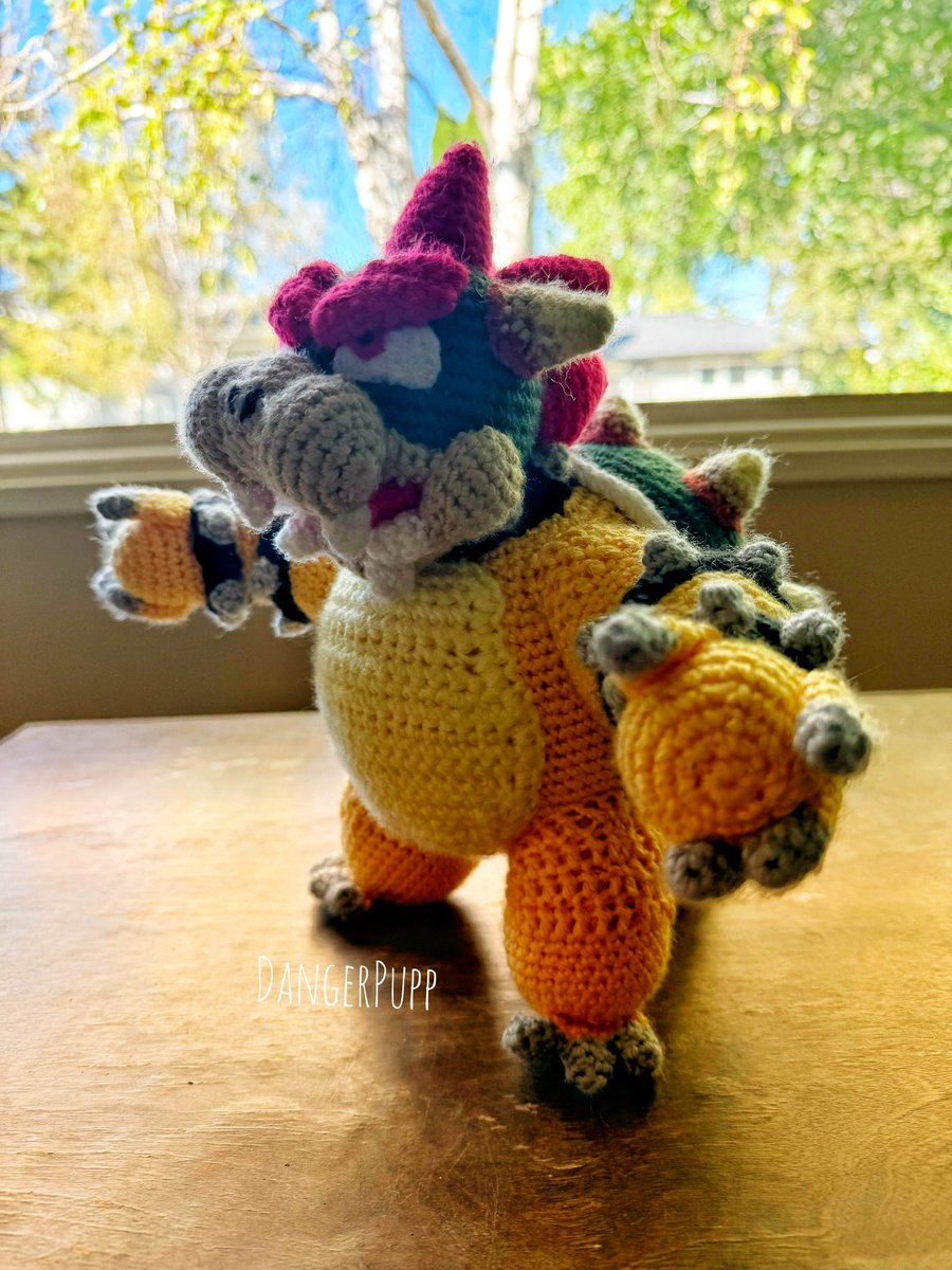 danger_pupp's tweet photo. This was an absolute beast of an undertaking and I definitely underestimated it when I started it...oof.... But still pretty happy with how it turned out!

Bowser (C) Nintendo
Pattern: CotswoldCrochet

#crochet #nerdycrafter #fibreart #nerdy #nerdcrafts #nintendo #bowser https://t.co/TLc1xSkInx