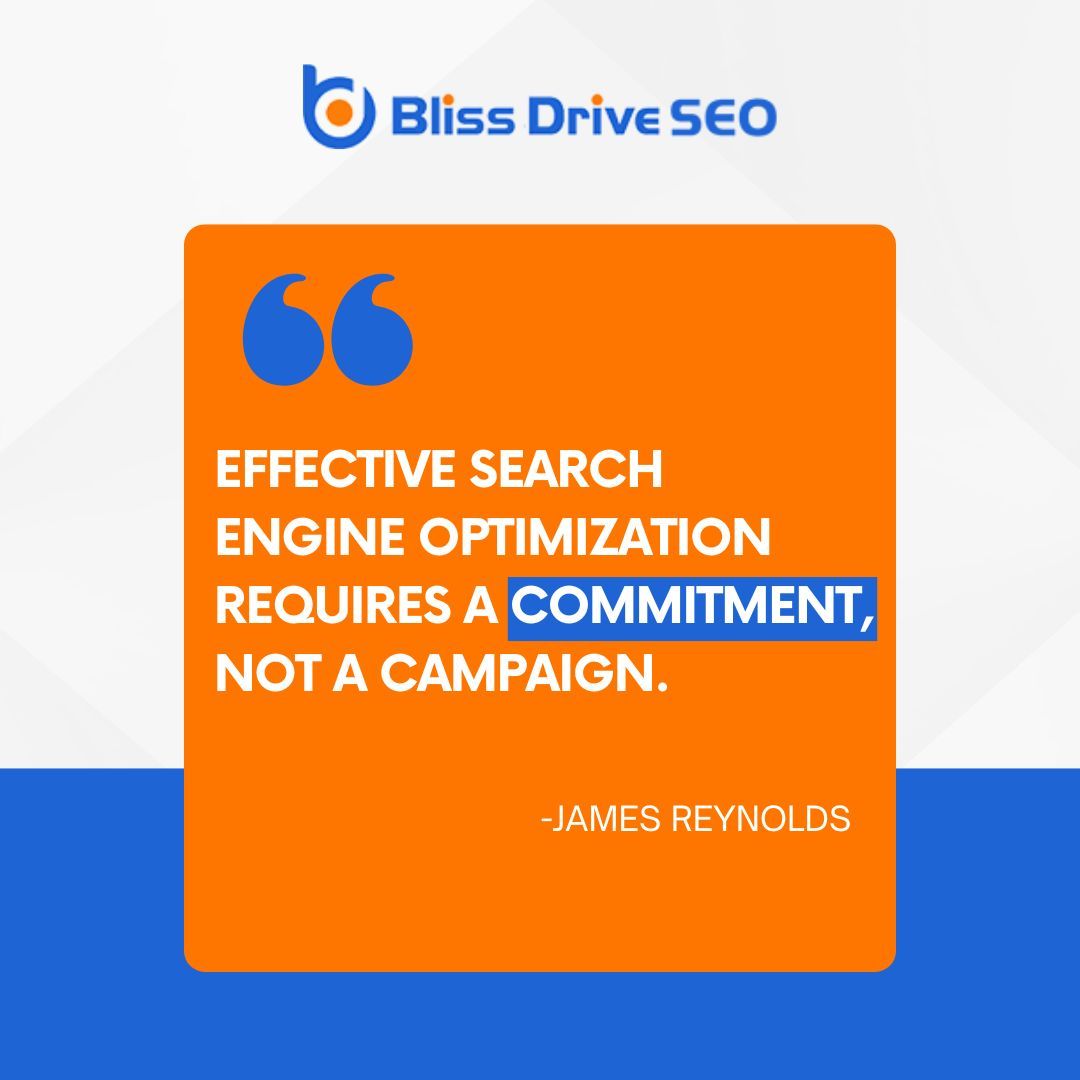 #SEO isn't just a short-term project; it's a long-term strategy that demands dedication and ongoing effort. At #BlissDrive, we believe in building a solid foundation for your online presence that pays off over time. Let's commit to your success together! 🙌