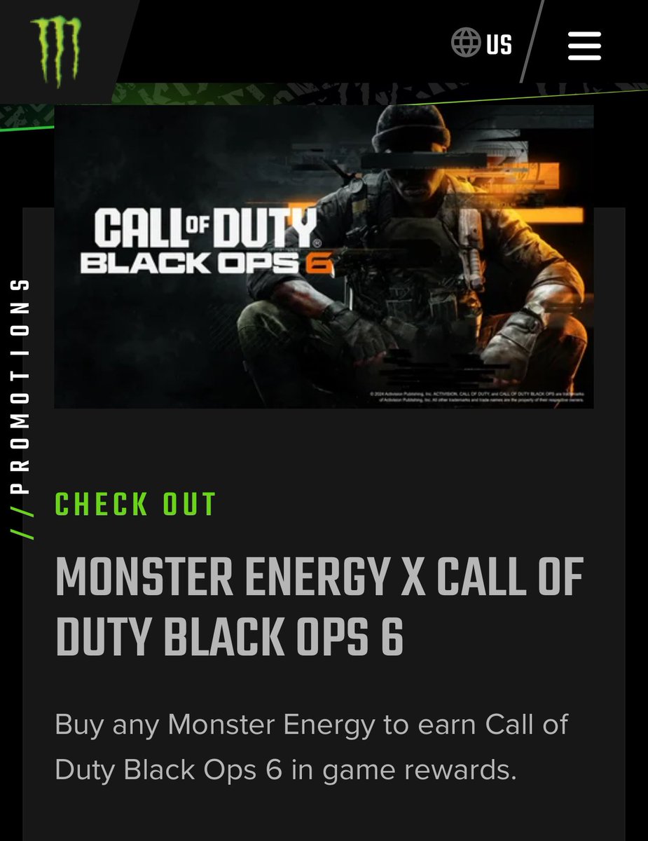 VysmoYt's tweet photo. Hey Guys We are doing a MONSTER X CALL OF DUTY BLACK OPS 6 GIVEAWAY FOR CODES FOR ALL THREE NEW OPERATORS!!! To ENTER REPOST THIS COMMENT MONSTER!!!! #CallOfDutyBlackOps6 #MonsterEnergy #GiveawayAlert #giveaway https://t.co/pTReo6tNOk