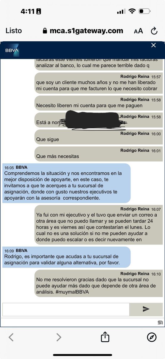 <a href="/BBVARe_mx/">BBVA México Responde</a> <a href="/BBVA_Mex/">BBVA México</a> <a href="/bbva/">BBVA</a> <a href="/CondusefMX/">CONDUSEF</a> No sirvió ya que me regresaron sin solución al inicio #muymalBBVA