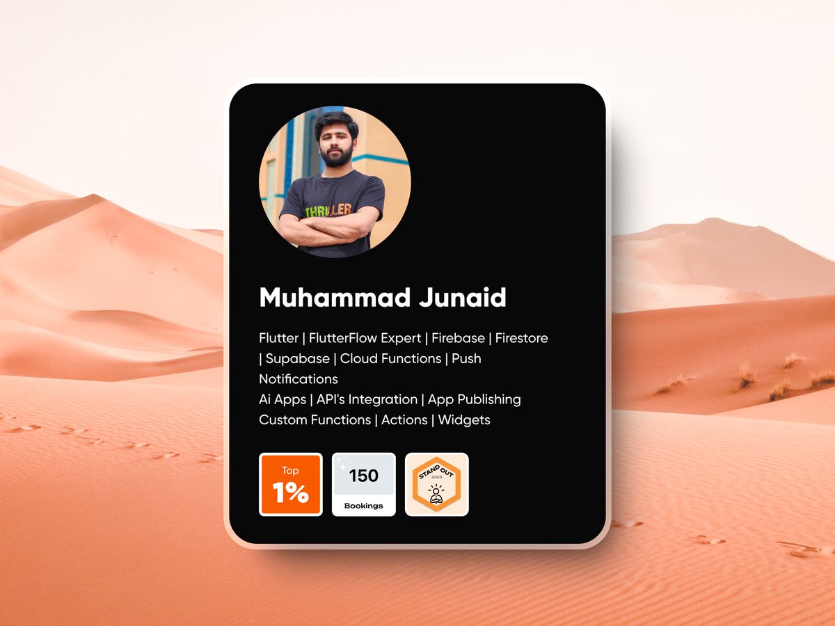 devJunaid1's tweet image. Sharing a big @flutterflow milestone ✨😅

I have completed over 150+ bookings on #LearnFlutterflow series I started this year on @topmateHQ. 

I am proud to say I have mentored over 150+ people in their app development journey. 

This was a fun thing I started as an experiment…