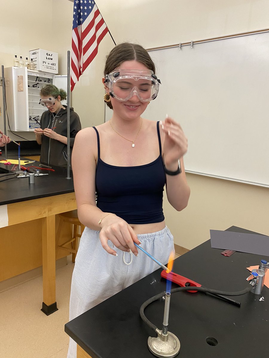 We had so much fun making a personalized glass stir rod in Honors Chem! <a href="/OATigers/">Oliver Ames High School</a>