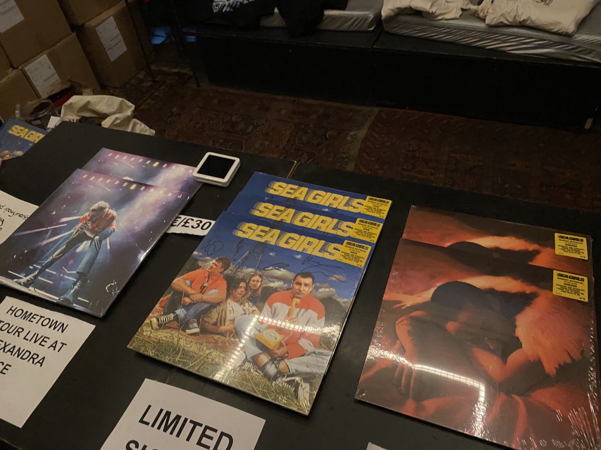SeaGirlsUpdates's tweet photo. Here is all the merchandise that is currently at the European tour! https://t.co/ddBgfAYWTP