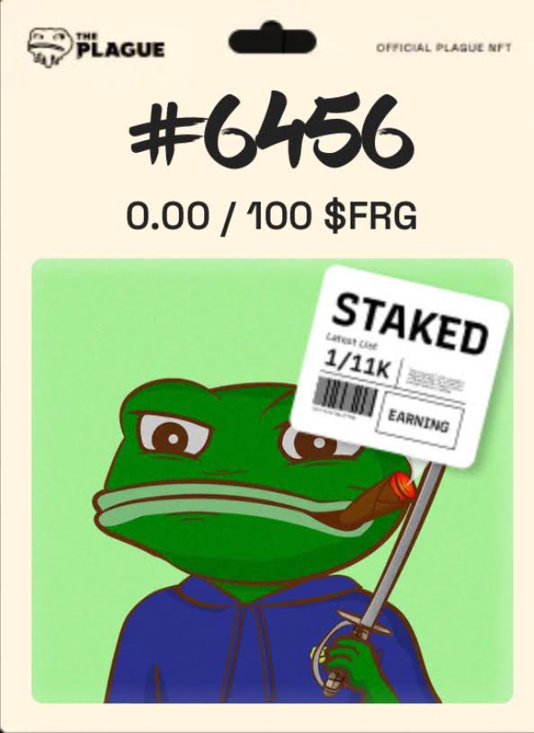 IndigoCryptos's tweet image. Ladies and Gentlemen, 

I have the honor to present my first NFT which belongs to The Plague NFT collection. @ThePlagueNFT 

This NFT, will not be my first and last frog, you can be sure of that! 🐸 

Thank you to my friend @Seb42010 introducing me to this magnificent community,…