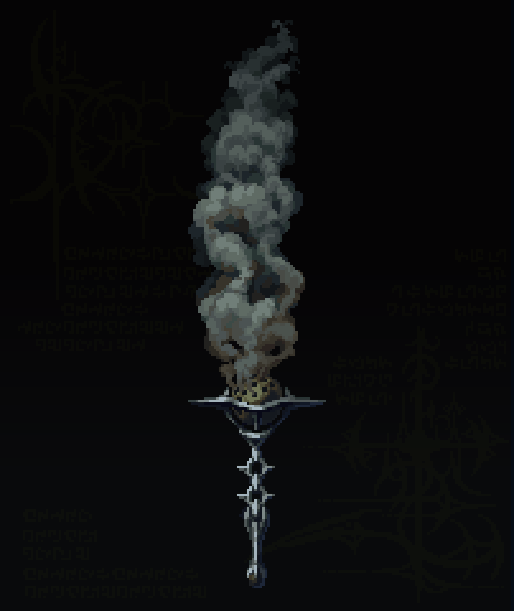 Swordtember - Day 6 
Smoke - The High Priest's Thurible 
#pixelart #ドット絵 #swordtember2024