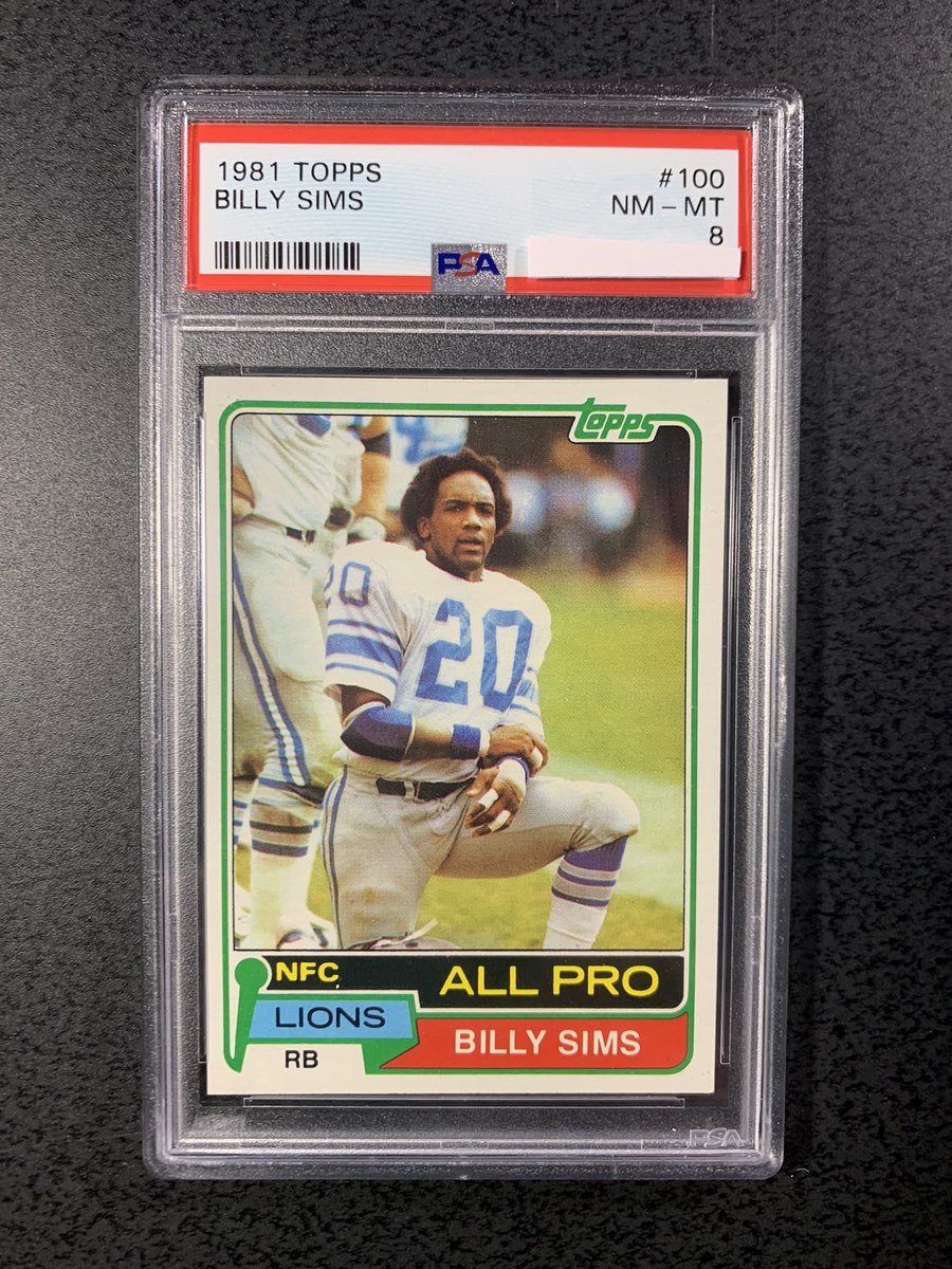 collectorfix's tweet image. 1981 Topps #100 @RealBillySims RC All Pro from my pc. 🤘🏻
#billysims #lions #nfl #topps