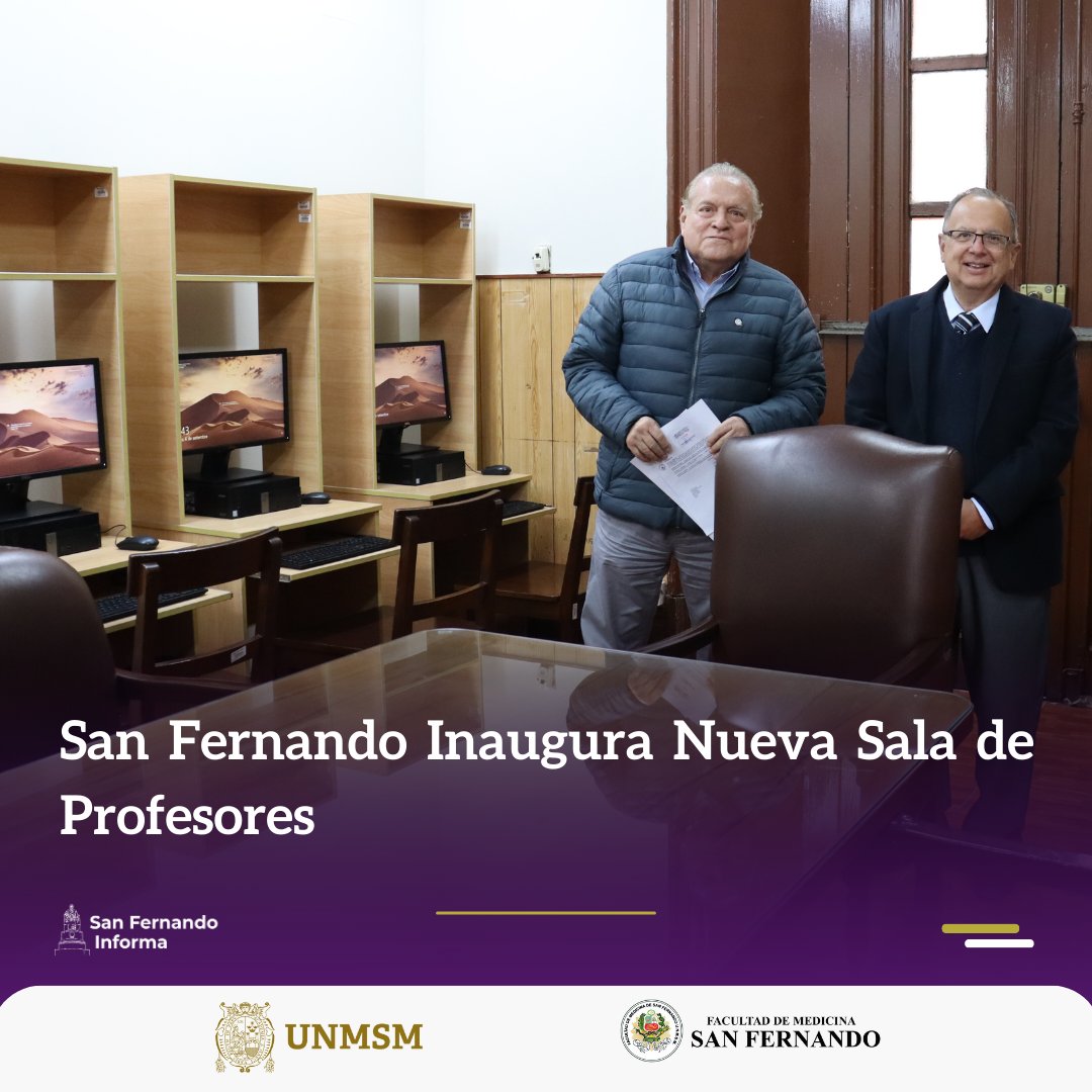 ✅ Inauguramos la nueva Sala de Profesores en San Fernando, un espacio multifuncional diseñado para la planificación y colaboración académica. 
Mira la nota: bit.ly/4e9nbRU 
#SanFernando #Docentes #excelenciaacadémica