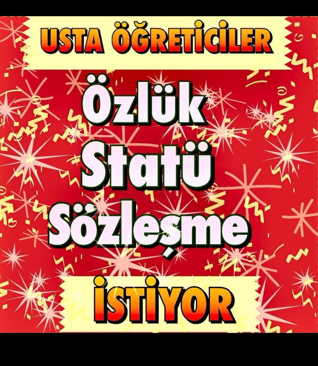 Korkarak ders yapmak istemiyorum, her çalışan gıbı bende özlük haklarımı istiyorum. Yıllardır yeterince azilip aşağılanıp rezillik çektiğimiz yeter. BİZDE ÖĞRETMENİZ....! <a href="/RTErdogan/">Recep Tayyip Erdoğan</a> 
<a href="/dbdevletbahceli/">Devlet Bahçeli</a> 
<a href="/_aliyalcin_/">Ali YALÇIN</a> 
<a href="/TBMMresmi/">TBMM</a> 
<a href="/EmineErdogan/">Emine Erdoğan</a> 
<a href="/EgitimBirSen/">Eğitim-Bir-Sen</a> 
@HMBakanliğı