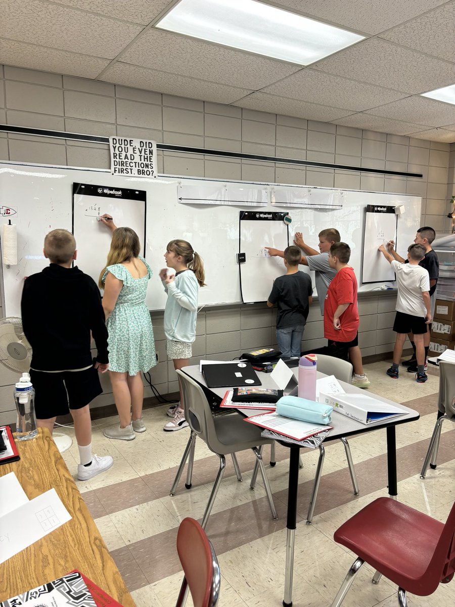 rklinger_r's tweet image. Using our #wipebook dry erase chart paper to solve problems using multiple strategies. #MathisFun #CaldwellPride