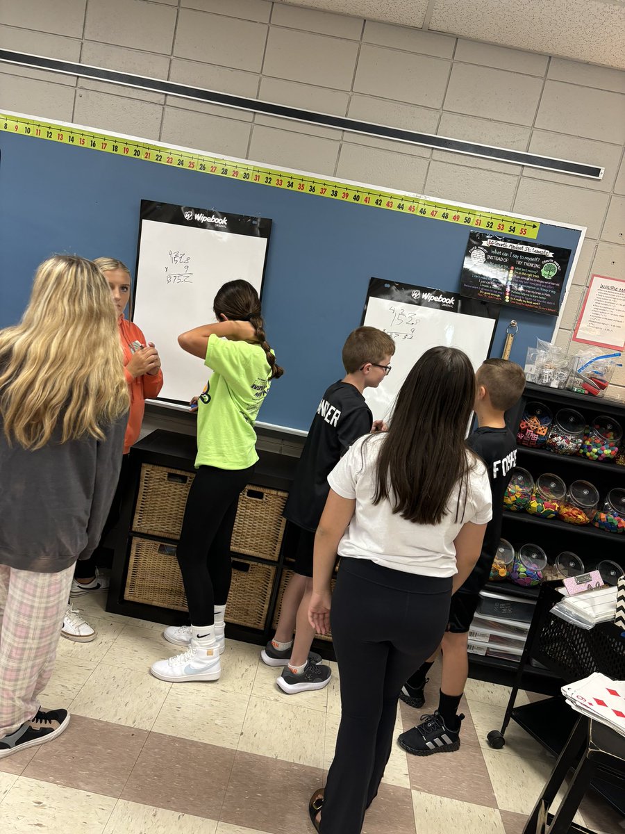 rklinger_r's tweet image. Using our #wipebook dry erase chart paper to solve problems using multiple strategies. #MathisFun #CaldwellPride