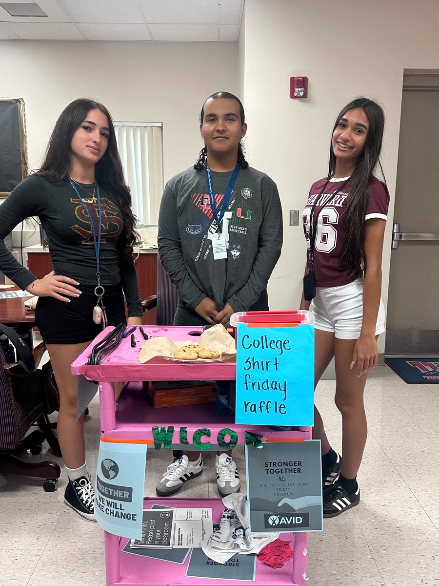 SeedeenNihara's tweet image. COLLEGE SHIRT FRIDAYS AT THE HILL
🍪🍪🍪 station and
 raffle giveaway 🎟️ 
Led by our AVID SCHOLARS . 
#lovetoseeit
#communitybuilding 
#collegeispossible