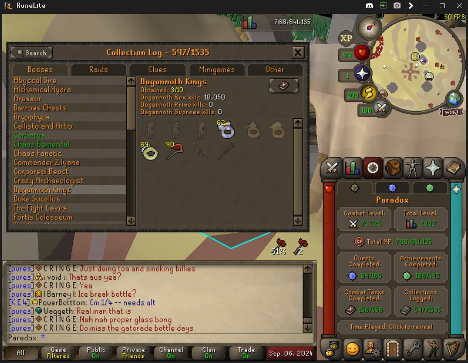 Rank 1 For Daggannoth Rex (Pures)