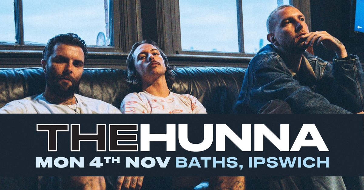 Brit rockers <a href="/THEHUNNABAND/">THE HUNNA</a> have always been one of the most exciting bands on the circuit since their meteoric rise to success almost a decade ago, gathering an incredible loyal fanbase along the way.
<a href="/thebathsipswich/">The Baths</a> 
juiceboxindie.com/listings/hunna…