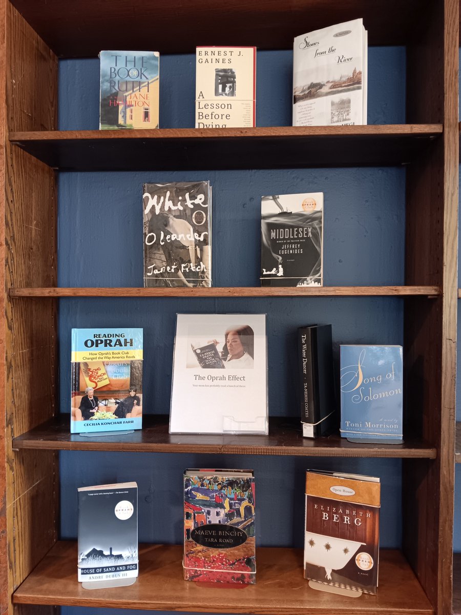 ReevesLib's tweet photo. It's #NationalReadABookDay! Might we recommend a book from our current fiction display downstairs in the O'Hara Room? Explore the titles here: https://t.co/5TTsFAvnEH https://t.co/llp9jPwcvo