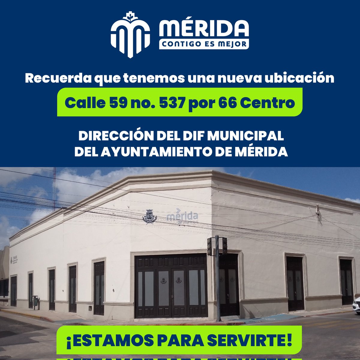 DIF_Merida's tweet image. ¡Estamos para servirte! 🙌🏻 Visítanos en las nuevas instalaciones del #DIFMérida. 

📍g.co/kgs/kFKRquD
☎️ (999) 928 04 56

#MéridaContigoEsMejor 💙✨