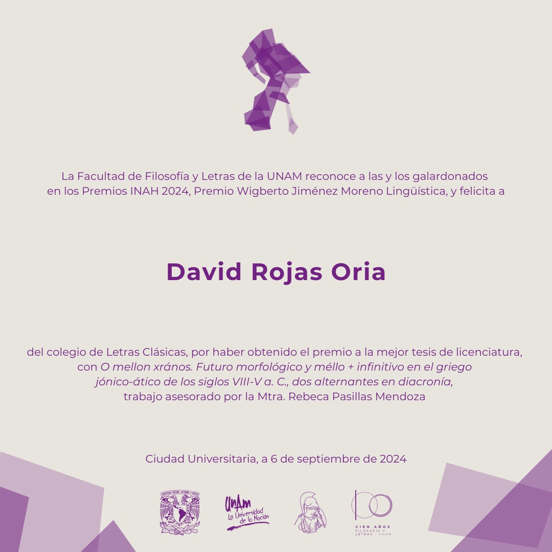 #UnGoyapara las y los miembros de la #ComunidadFilos galardonados en los Premios INAH 2024. En especial a quienes recibieron un reconocimiento en el marco de los premios Alfonso Caso Arqueología y Wigberto Jiménez Moreno Lingüística.

#FILOS100