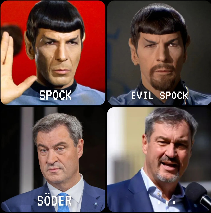 Nerdizismus's tweet photo. #MarkusSöder wir bitten um Aufklärung...
Thx @SSK_Record für den Hinweis.
@Markus_Soeder
#Startrek #treknerds #startrekpodcast #csu #söder #maggus #nerds https://t.co/kwE5UztTnR