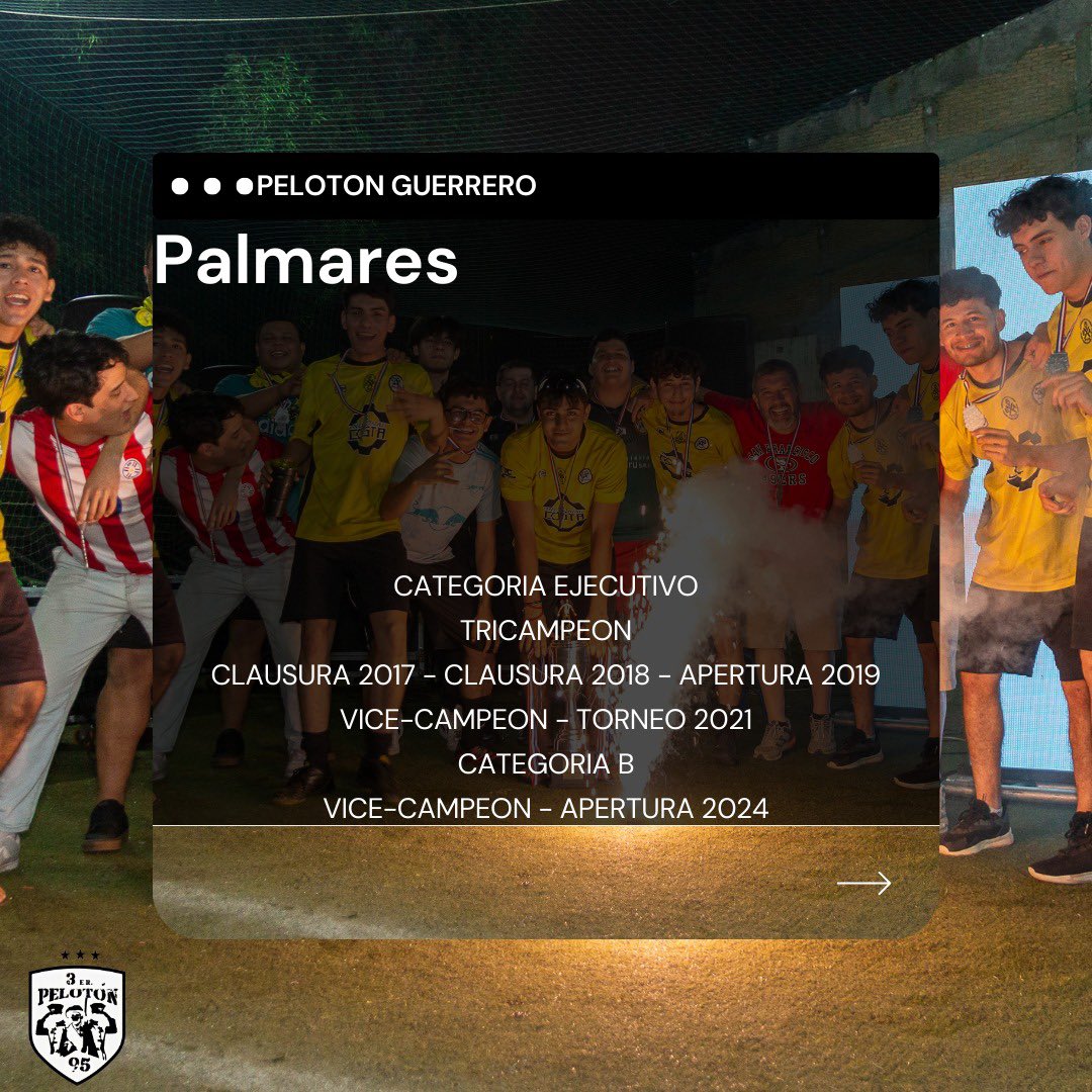 ExaCtnDeportes's tweet photo. Hoy conocemos más al equipo:
➡️ TERCER PELOTON🏆
➡️ El nombre nace desde el CTN cuando los muchachos realizaban el servicio militar obligatorio.
#AsoExaCTN https://t.co/5ufJHmzxhb
